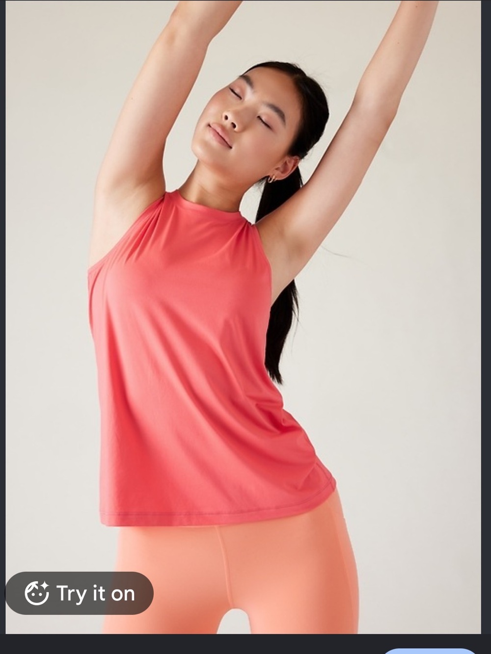 Athleta Chi tank coral